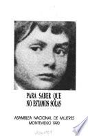 Para saber que no estamos solas