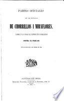 Partes oficiales de las batallas de Chorrillos i Miraflores, libradas por el ejército chileno contra el peruano en los días 13 i 15 de enero de 1881