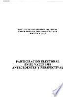 Participación electoral en el Valle, 1988