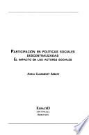 Participación en políticas sociales descentralizadas