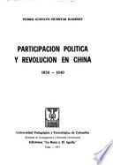 Participación política y revolución en China, 1850-1949