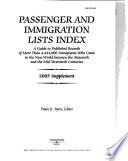 Passenger and Immigration Lists Index