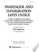 Passenger and Immigration Lists Index