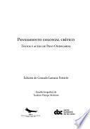 Pensamiento colonial crítico