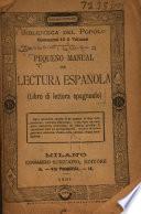 Pequeno manual de lectura espanola (libro di lettura spagnuolo).