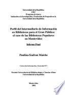Perfil del intermediario de información en bibliotecas para el gran público