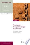 Permanence de la poésie épique au XXe siècle