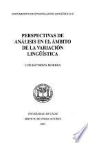 Perspectivas de análisis en el ámbito de la variación lingüística