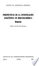 Perspectivas de la investigación lingüística en Hispanoamérica