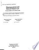 Pharmaceutical and Biotech Patent Law