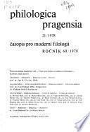 Philologica Pragensia