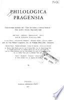 Philologica Pragensia