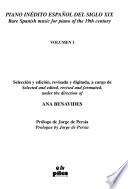 Piano inedito español del siglo XIX.