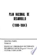 Plan nacional de desarrollo (1980-1984).