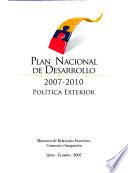 Plan nacional de desarrollo, 2007-2010