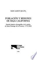 Población y misiones de Baja California