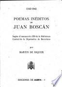 Poemas inéditos de Juan Boscan