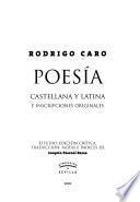 Poesía castellana y latina e inscripciones originales