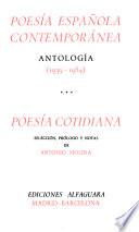 Poesía española contemporánea: antología, 1939-1964