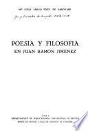 Poesía y filosofía en Juan Ramón Jiménez