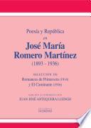 Poesía y República en José María Romero Martínez (1893-1936)