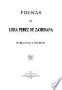Poesías de Luisa Pérez de Zambrana