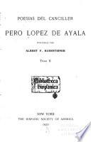 Poesías del canciller Pero Lopez de Ayala
