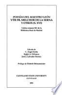 Poesías del Maestro León y de Fr. Melchor de la Serna y otros (S. XVI)