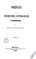 Poesías y escritos literarios y filosóficos