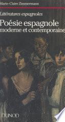 Poésie espagnole moderne et contemporaine