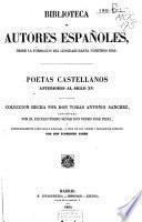 Poetas castellanos anteriores al siglo XV