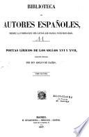 Poetas liricos de los siglos XVI y XVII.