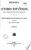 Poetas liricos de los siglos XVI y XVII.