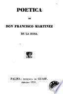 Poética de don Francisco Martinez de la Rosa