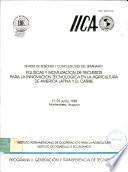 Poiticas Y Movilizacion De Recursos Para La Innovacion Tecnologica En La Agricultura De America Latina Y El Caribe