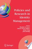 Policies and Research in Identity Management