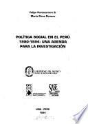 Política social en el Perú, 1990-1994