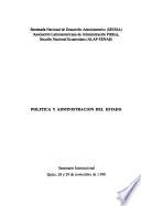 Política y administración del Estado