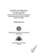 Políticas públicas de igualdad