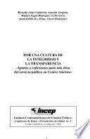 Por una cultura de la integridad y la transparencia