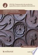 Preparación de productos específicos para acabados decorativos. MAMR0208