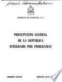 Presupuesto del sector público de Honduras integrado por programas