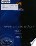 Presupuesto general del estado