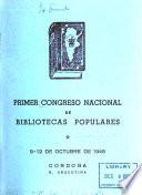 Primer Congreso Nacional de Bibliotecas Populares