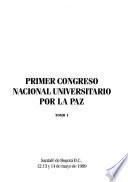 Primer Congreso Nacional Universitario por la Paz