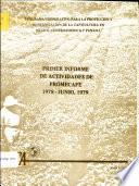 Primer Informe de Actividades de Promecafe 1978 - Junio, 1979