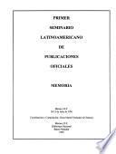 Primer Seminario Latinoamericano de Publicaciones Oficiales