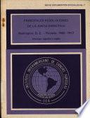 Principales Resoluciones de la Junta Directiva Washington, D.c. -periodo:1962-1972 Idiomas:espanol E Ingles