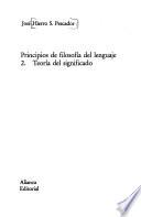 Principios de filosofía del lenguaje: Teoría del significado