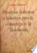 Principios didácticos e históricos para la enseñanza de la matemática